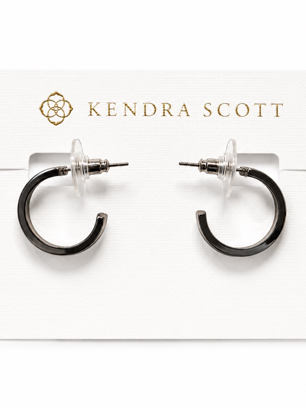 Kendra Scott Sliver Earrings Minimalist Small Huggie Hoops - Picture 2 of 4